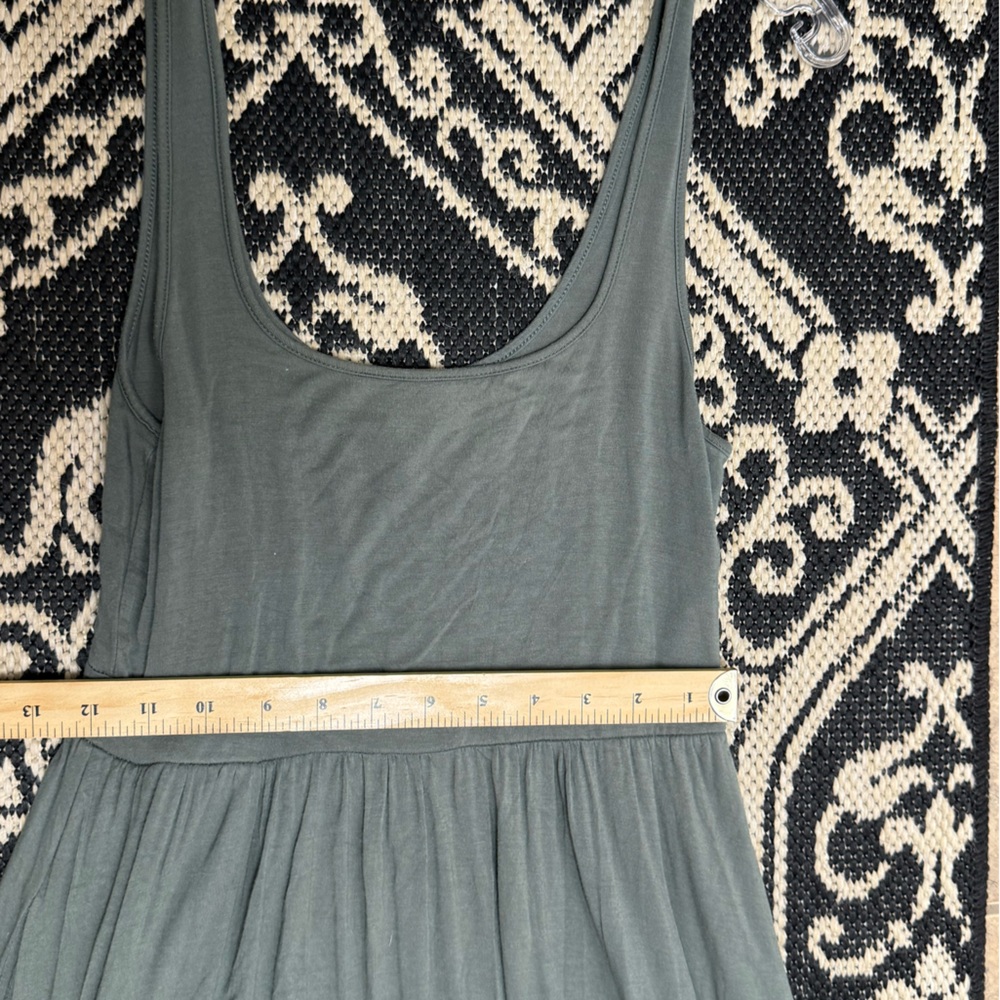ARITZIA WILFRED green midi dress Elegant Gray Sleeveless Dress assonance small - Picture 13 of 14